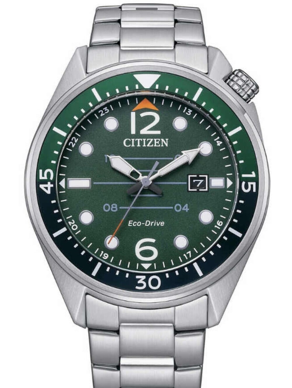 Citizen Seaplane EcoDrive Watch Green Stainless Steel 43mm